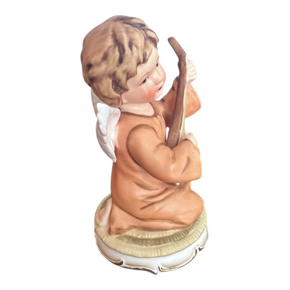 Vtg Gorham Angel’s Serenade Guitar Player Bone China Figurine by Maruri 4.25in T - Picture 2 of 6